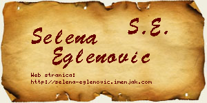 Selena Eglenović vizit kartica